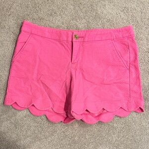 Lilly Pulitzer Women’s Scallop Hem Pink Shorts